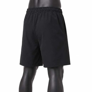 <b>Black</b> Solid Casual Drawstring Waist Shorts for Men's Cotton Breathable Fabric Gym Running Shorts Cheap Price for Sale - Product Image 4