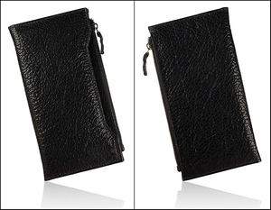 Portefeuille long en cuir véritable léger pour homme avec logo personnalisé, fermeture à bouton-pression, tendance, haute qualité, prix de gros OEM - Product Image 5