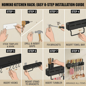 Moderno Portacuchillos de Cocina con Ganchos y Ranuras de Almacenamiento para Cuchillos, Cucharas y Espátulas, Organizador de Pared - Product Image 4