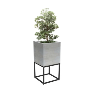Classic <b>Zinc</b> <b>Planter</b> Pot with Iron Stand for Home or Garden Indoor Plants - Product Image 1