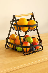 Corbeille à fruits décorative en fer pour comptoir, marque privée, pour la cuisine, rangement de fruits frais, organisateur de table à manger - Product Image 6