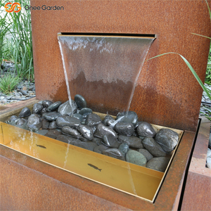 Outdoor Garden Waterfall <b>Fountain</b> Corten Steel Material Artistic Water Feature with Custom Design Weather Resistant Modern - Product Image 5