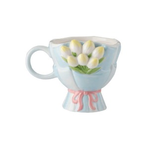 Mug en céramique de haute qualité, mignon et orné de motifs floraux, avec une glaçure lisse et une finition polie. - Product Image 4