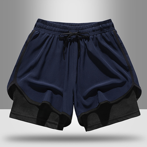 กางเกงกีฬาขาสั้นเอวยางยืดสำหรับผู้ชาย ผลิตแบบ OEM แบรนด์ส่วนตัว เป็นมิตรกับสิ่งแวดล้อม เหมาะสำหรับการฝึกซ้อม ราคาโรงงาน ขายส่ง - Product Image 3