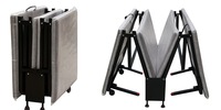 Lit pliant moderne en fer avec revêtement en coton, design portable et convertible pour appartement et hôtel