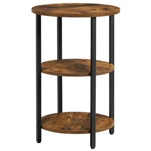 Table d'accent latérale en bois et fer noir durable de qualité supérieure