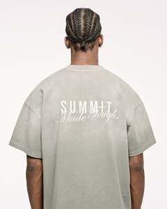 T-shirt délavé effet soleil pour homme 100% coton vintage coupe oversize streetwear décontracté logo personnalisé respirant haute qualité OEM - Product Image 6