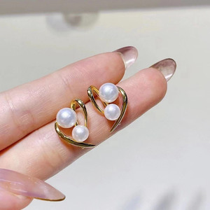 Pendientes Clásicos de Plata de Ley S925 con Perlas Grandes de Agua Dulce Moradas para Mujer, Diseño Sencillo y Resistente - Product Image 1