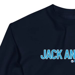 Navy <b>Blue</b> Jack and Jill of America Logo Crewneck Sweatshirt <b>Long</b> <b>Sleeve</b> Casual Pullover <b>Top</b> Unisex Style Everyday Wear Apparel - Product Image 4
