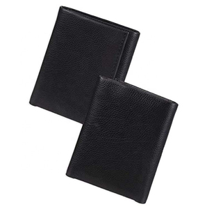 Portefeuille fin en cuir véritable pour homme, minimaliste, noir, pour usage quotidien, porte-cartes, longueur courte, ELEGANT CORPORATION EC-LW-01, grand modèle - Product Image 4