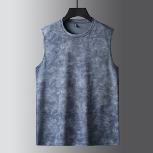 Men 100% Cotton Blank Plain Acid Washed Customizable Breathable Casual Summer Heavyweight Tank Tops <b>Cheap</b> Price OEM Custom - Product Image 4