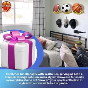 Soporte de Pared Dorado para Almacenamiento, Gancho para Baloncesto, Fútbol, Voleibol, Organizador para el Hogar - Product Image 3