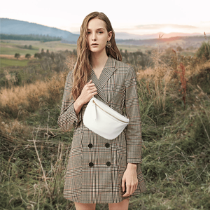 Borsa a tracolla da donna in pelle PU bianca, marsupio e borsa a tracolla - Product Image 6