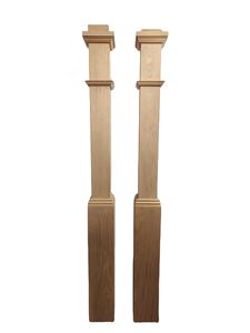 תיבת עץ newel פוסט גרם מדרגות עץ אלון אדום פוסט עמודי עץ מעקות מדרגות עץ אלון אדום פוסט למעקה מעקה - Product Image 3