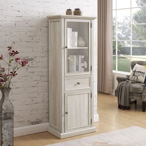 <b>Tall</b> Freestanding Sideboard Cabinet with Glass Door Shelves Living Room <b>Storage</b> Drawer Cabinet - Product Image 5