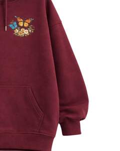 Sage Green <b>Butterfly</b> Floral Printed Hoodie And Jogger Pants Set Women Fleece Pullover Sweatshirt Casual Winter Outfit Streetlook - Product Image 4