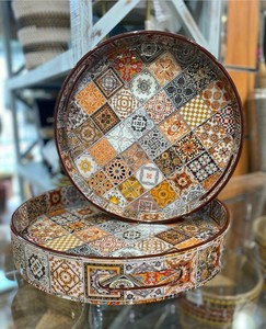 Newly Crafted Design MDF Enamel Printed <b>Trays</b> Enamel Decorative <b>Trays</b> Enamel Serving <b>Trays</b> MDF <b>Tray</b> at very best wholesale Price - Product Image 6