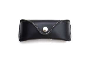 Étui à lunettes en cuir de vachette véritable souple, pochette de luxe fine faite à la main, housse de voyage pour lunettes de lecture LGC-0123 - Product Image 2