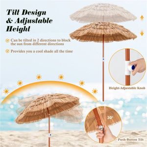 Ombrellone da Spiaggia Portatile Regolabile in Altezza 6 Piedi - Product Image 3