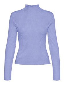 Women Korean Cozy Ribbed <b>Turtle</b> <b>Neck</b> Pullover Long Sleeve Knit Top Scalloped Hem Casual Spring <b>Sweater</b> - Product Image 3
