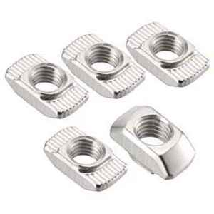 aluminum nuts threaded fasteners polished metallic finish lightweight durable industrial electrical furniture fittings hardware - Product Image 2