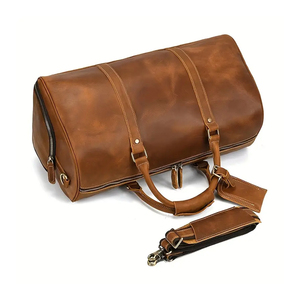 Factory <b>Cheap</b> Price Leather Duffle Bags Plain Solid Color Customized Bags High Quality Duffle Bags For Sale - Product Image 3