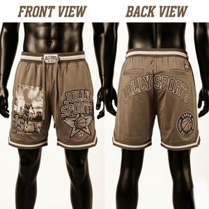 Mens Basketball Shorts 180 GSM Premium Polyester <b>Mesh</b> Brown Black Side Panel Rhinestone Heat Transfer Custom Logo men's shorts - Product Image 6
