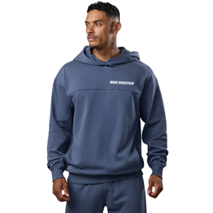 Sweat-shirt à capuche en molleton personnalisé bleu ardoise pour homme, léger, décontracté, à manches longues, pour le sport et la gym - Product Image 1