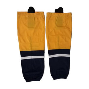 Yellow Navy Reflective <b>Leg</b> <b>Warmers</b> Solid Color Regular Fit Sports Socks - Product Image 1