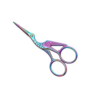 Ciseaux à cuticules en acier inoxydable arc-en-ciel, lame courbée, pointe acérée, trou rond, outils de manucure durables pour adultes, ciseaux fantaisie - Product Image 4