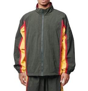 Veste coupe-vent en nylon pour homme avec logo personnalisé, grande taille, respirante et imperméable pour les activités de plein air estivales, fermeture éclair - Product Image 1