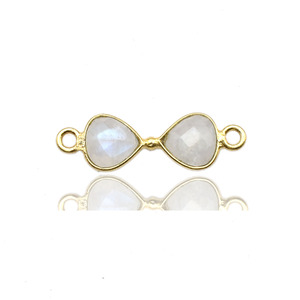หัวใจมูนสโตนทรงเหลี่ยม |   ตัวเชื่อมอัญมณีสุดหรูสำหรับเครื่องประดับ - Product Image 1