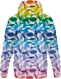 Sudadera con Capucha de Alta Calidad con Patrón Geométrico para Hombre, Corte Regular, Tejido de Poliéster, Estilo Casual Otoñal, Diseño Estampado - Product Image 6