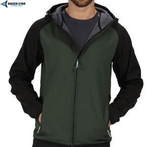 Bulk Wholesale High Quality Unisex <b>Hooded</b> Stand <b>Soft</b> <b>Shell</b> <b>Jacket</b> Front Pocket Breathable Eco-Friendly Windproof Outdoor - Product Image 3