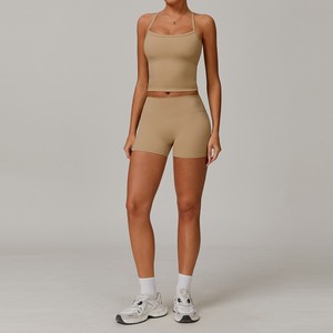 Conjunto Deportivo de 4 Piezas para Mujer, Camiseta de Manga Larga, Leggings, Pantalones Cortos, Ropa Deportiva para Gimnasio, Yoga y Fitness - Product Image 2