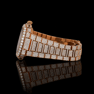 Reloj de cuarzo con diamantes de moissanita estilo hip hop para hombre y mujer, con esfera cuadrada y correa elegante de acero inoxidable. - Product Image 2