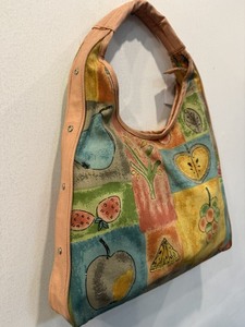 Sac fourre-tout décontracté en tissu de coton à imprimé fruits, bandoulière unique, ouverture supérieure, sac à main pour femme, usage quotidien, design doux, lavage à la main, capacité jusqu'à 1L - Product Image 3