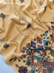 Conjunto de Saree y Blusa de Algodón Chanderi de Alta Calidad con Tejido Butties, Patrón Jamdani y Pallu con Tejido Meena - Moda Femenina - Product Image 3