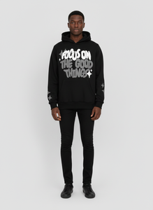 Sweat-shirts surdimensionnés à impression puff, col rond, épaules tombantes, nouveaux sweats personnalisés OEM pour hommes - Product Image 5