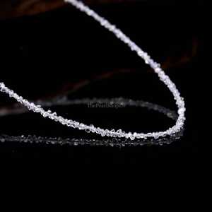 Cuentas de diamante Herkimer de lavanda, cuentas de piedras preciosas naturales sin cortar, cuentas de diamante Herkimer crudas pequeñas de 2-3 mm para la fabricación de joyas - Product Image 4