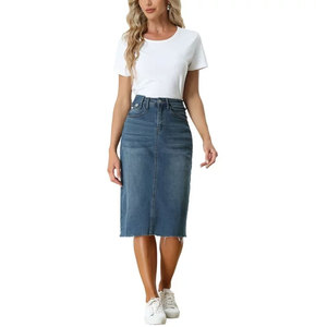 Jeans Dresses Western Clothing Ladies Skirts Women Fashion Clothes 2023 -2024 Mini Skirt for Girls Made in Pakistsan - Product Image 2