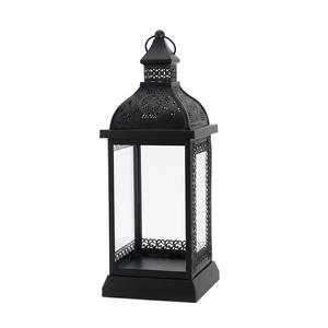 High Quality <b>Black</b> Metal <b>Candle</b> Lanterns Decorative Indoor Iron Hanging Lantern For Home Garden And Wedding Decor Low Price - Product Image 5