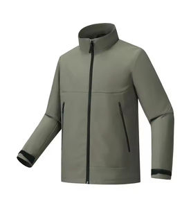 เสื้อแจ็คเก็ตผู้ชายแบบยุทธวิธี ผ้า softshell บุขนแกะ กันน้ำ กันลม ซิปเต็มตัว เสื้อคลุมสำหรับกิจกรรมกลางแจ้ง เดินป่า มีกระเป๋า - Product Image 5