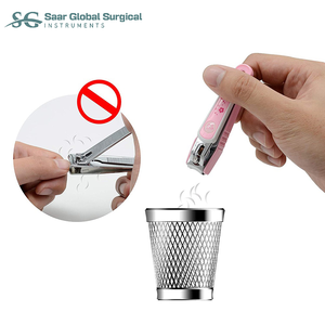 Pink Stainless Steel <b>Nail</b> Clipper Floral Design for Adult Portable Finger <b>Nail</b> <b>Trimmer</b> Simple Style Curved Blade Sharp <b>Baby</b> Care - Product Image 4