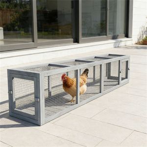 Tunnel Giocattolo in Legno Grigio Scuro per Gatti, Accessorio Premium per Gabbie - Product Image 1