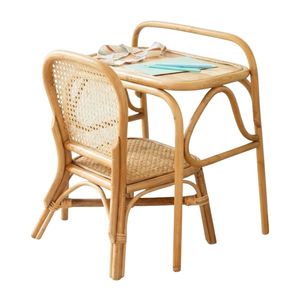 High Quality Rattan Toddler <b>Chair</b> And <b>Table</b> Set Children Furniture Nursery Room Handcrafted Toddler Seat Wholesale Price - Product Image 2