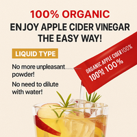 Sirop de vinaigre de cidre de pomme biologique coréen OEM, 14 sachets de 15 ml, formule concentrée pour adultes, améliore l'immunité, végétalien et naturel