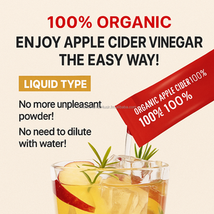 Sirop de vinaigre de cidre de pomme biologique coréen OEM, 14 sachets, formule concentrée pour adultes, végétalien et naturel - Product Image 2