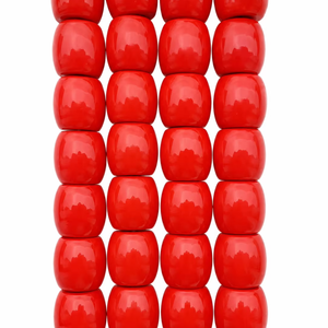 Large Chunky <b>Red</b> Glass Beads for Jewelry Making, Trade Beads for Necklaces, <b>Bracelets</b> & Tribal Style Designs - Product Image 1