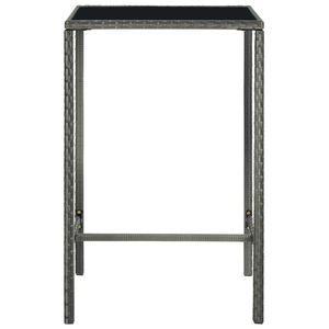 Set da Bar in Poly Rattan grigio 3 pezzi con cuscini mobili da esterno - Product Image 4